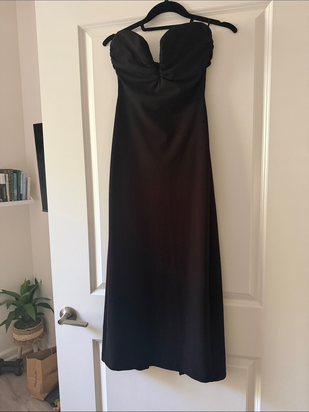 Zara Black Strapless Evening Slip Dress